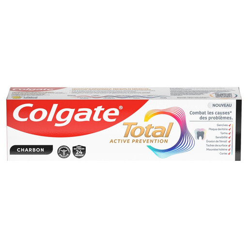 Colgate Total Active Toothpaste 24h Prevention Charcoal 75 ml