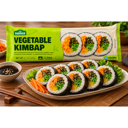 Vegetable Kimbap Korean rice roll with vegetables 230g