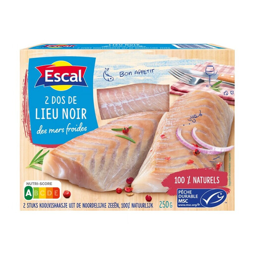 ESCAL 2 MSC Black Hake Fillets 250 g