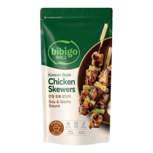 Brochettes de Poulet Soja & Ail BIBIGO 180g