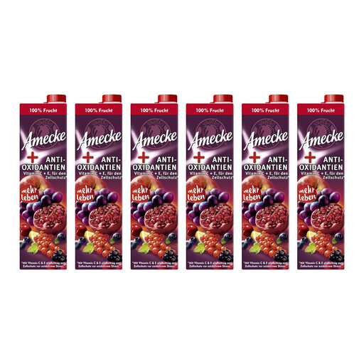 Amecke Plus Antioxidant Red Fruit Juice 6 x 1 L