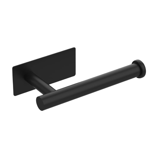 Ibergrif Black Chrome Toilet Roll Holder Wall Mounted, Self Adhesive for Bathroom & Kitchen, Waterproof, No Drilling
