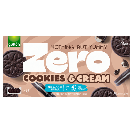 Gullon Zero No Added Sugar Cookies And Cream