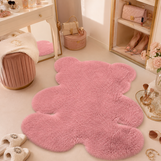 Rabbit-like bear mat,pink, 70x90cm