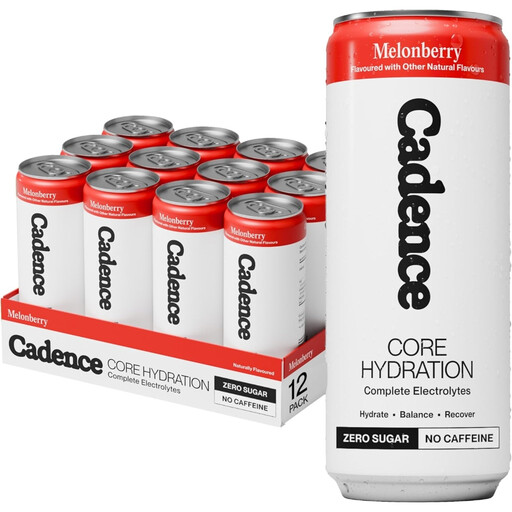 Cadence Core Hydration Drink, Melonberry Flavour, pack of 12 330 ml bottles