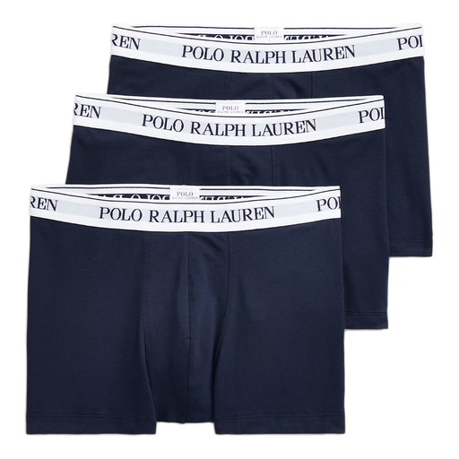 Ralph Lauren Classic Stretch-Cotton Trunk 3-Pack in Navy & White