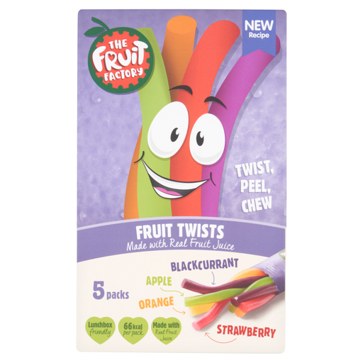 The Fruit Factory Mixed Fruit Twists, 5 packs
