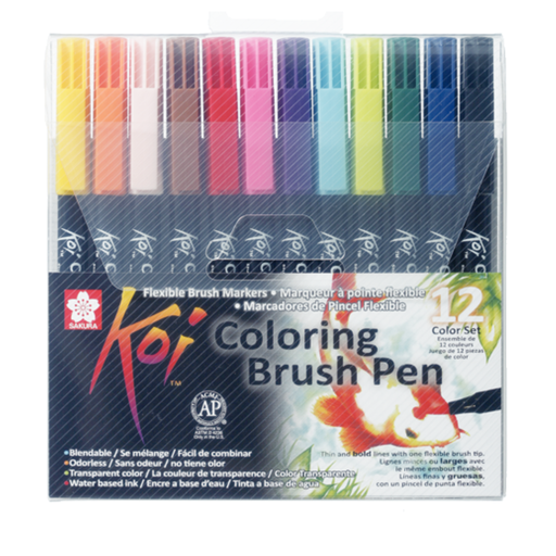 SAKURA Koi Coloring Brush Pen Set – 12 Colors