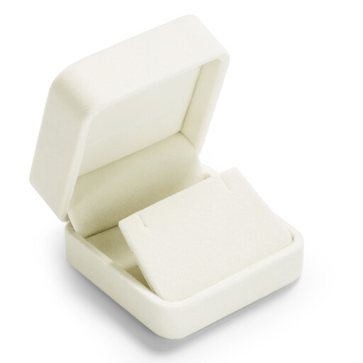 Oirlv White Velvet Ring Box
