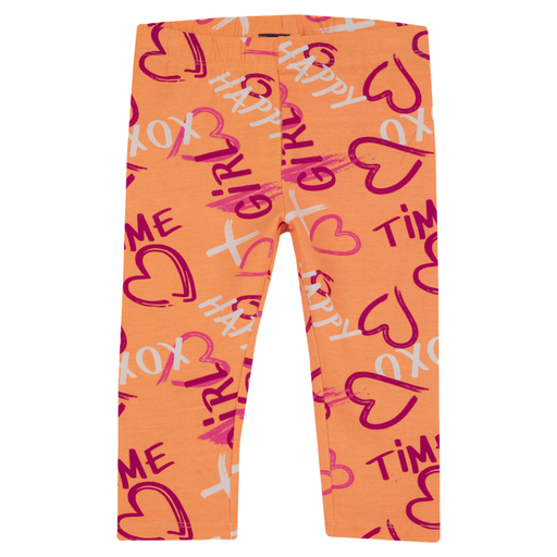 CHICCO TRACKSUIT BOTTOM LEGGINGS 104 ORANGE PRINTED