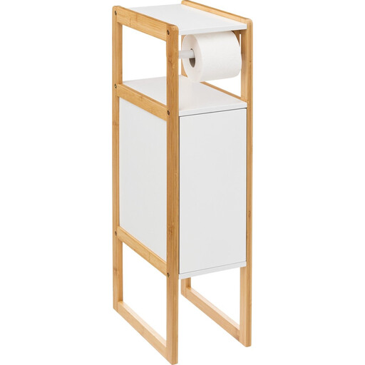 5five Naturo Toilet Roll Holder with Reserve - White, 20 x 33 x 80 cm