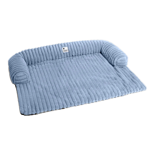 FUNNYFUZZY Drawn Plush Sofa Cushion Size L Blue