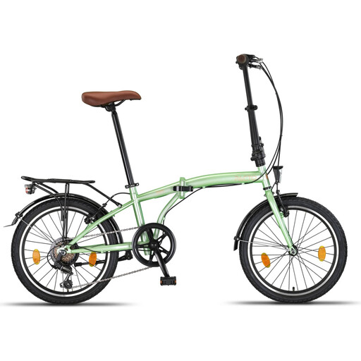 PACTO TEN - 20-inch high-quality folding bike steel frame 6-speed Shimano gears foldable city bike