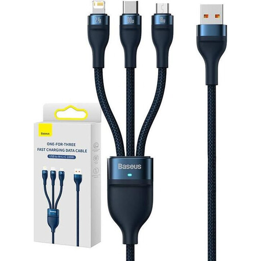 Baseus Flash Series II Cable USB - USB Type C 1.2m Blue