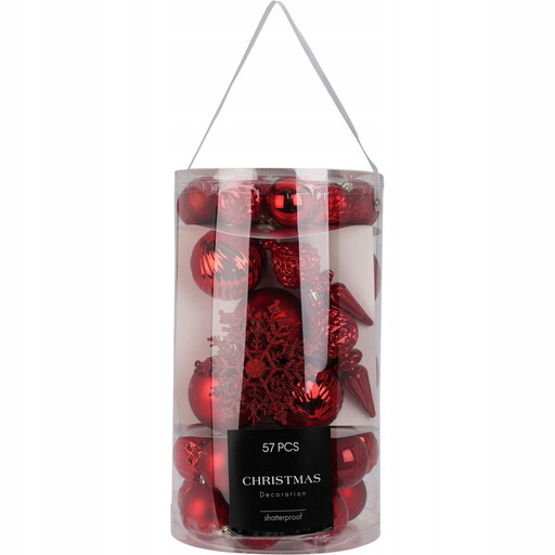 ZESTAW Christmas Decorations, 57 Pieces