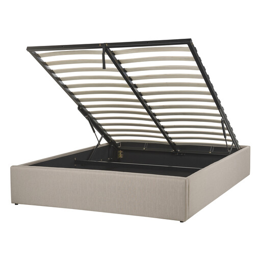 Beliani Storage Bed 140x200 cm with Hydraulic Slatted Frame