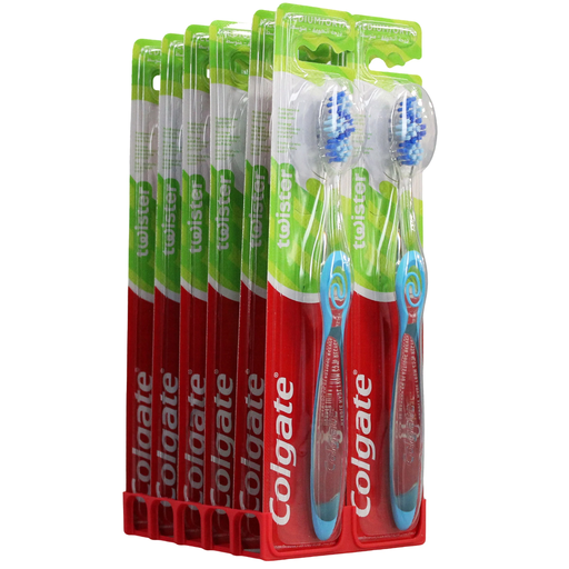 COLGATE Twister Toothbrush Medium Pack of 12 CDU