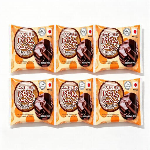 Taiyo Halal Certified Baumkuchen Cake (Chocolate) x 6