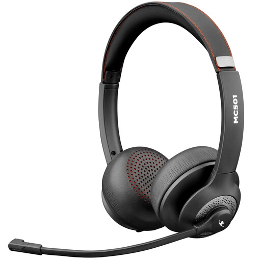 Bluestork Digital Hi-Fi Stereo Wireless Headset with Microphone - PC Use, 2.4GHz / Bluetooth, USB-C Charging, Black
