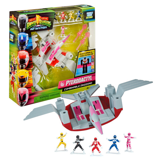 POWER RANGERS MegaZord Collection, Articulated, Combineable Zord Action Figure, 20 cm, Pterodactyl DinoZord Model, Ages 4+, PWG053