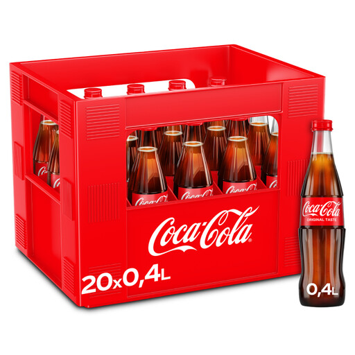 Coca-Cola Original Taste 20 x 0.4 L returnable glass bottles