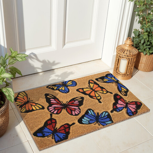 Likewise Doormat Butterfly Coir 45x75cm