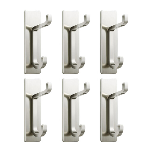 JORDAN&JUDY No-Drill Strong Adhesive Hooks, 6-Pack