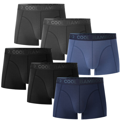 BAMBOO COOL Bamboo Boxers Mens Anti Chafing M 6 Pack