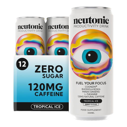 Neutonic Energy Drink Tropical Ice Flavour Focus Support Multipack - 12 x 330ml