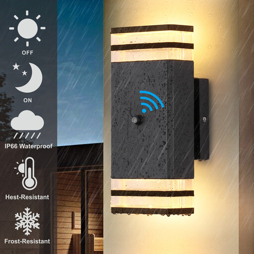 Arlgsite Outdoor Wall Lights with Motion Sensor 2 Pack