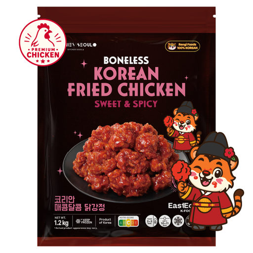 Rengi Boneless Korean Fried Chicken Sweet Spicy Flavour 1.2kg Family Pack