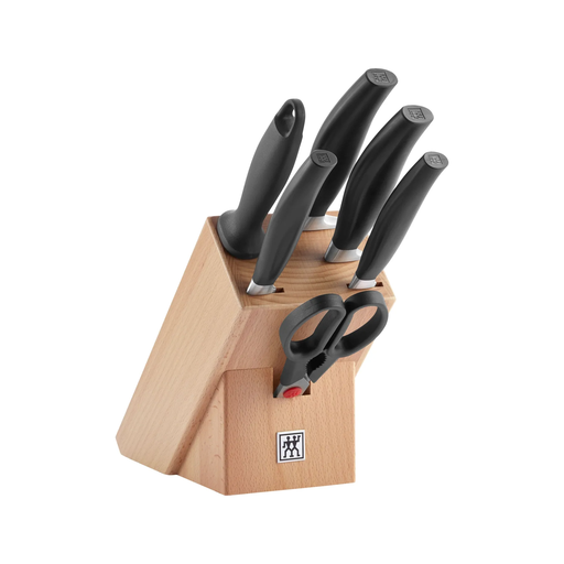 Zwilling FIVE STAR Knife Block Set, 7-Piece Beechwood | Natural