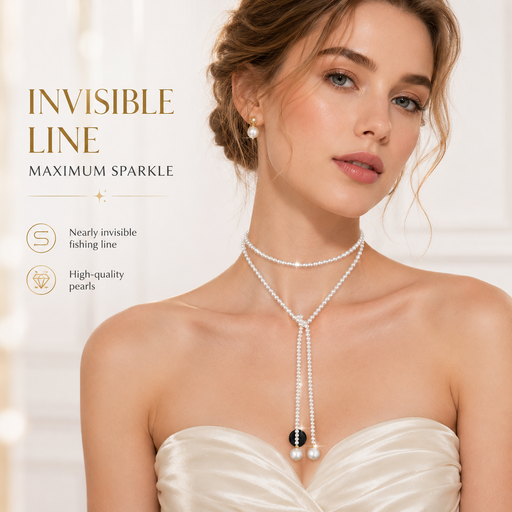 VoxorAI XL02 Long Pearl Necklace