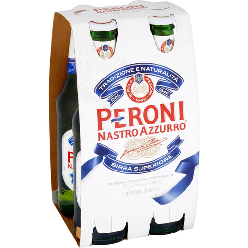 PERONI Nastro Azzurro 瓶装 4 x 330ml（ABV 5%）