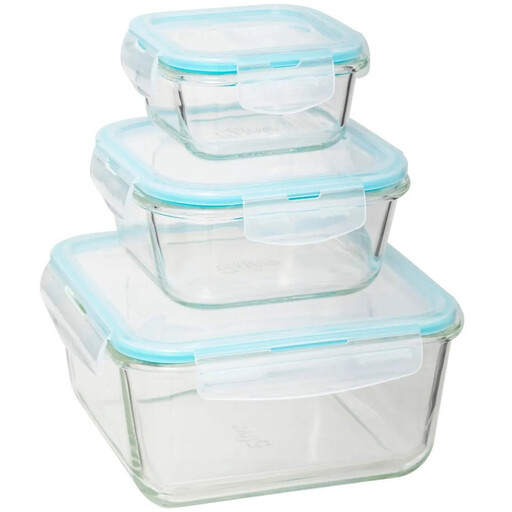 5five Glazen GM Clipeat Containers Set - 3 stuks