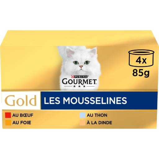 Gourmet Gold 慕斯猫粮混合装 - 4 × 85 g