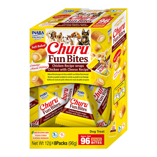 INABA Fun Bites pour chien, bouchées au poulet et au fromage