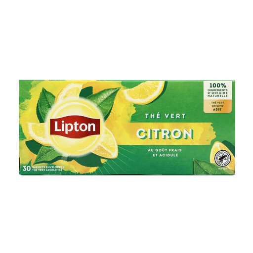 Lipton 立顿沁爽柠檬绿茶袋泡茶