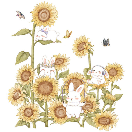 Sunflower Wall Stickers, 3D Yellow Flower Wall Decals