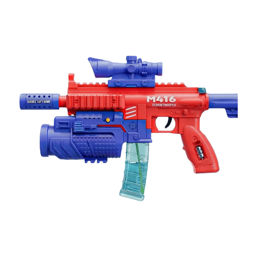 Tokky 2-in-1 Kids Toy Gun, Fully Automatic Bubble Machine and Suction Cup Soft Dart Gun Launcher