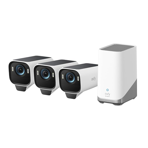 Kit de 3 caméras eufyCam S3 Pro avec alimentation solaire