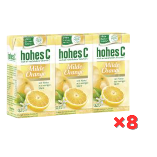Hohes C Milde Orange Juice 8x0.2L