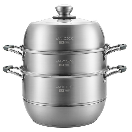 MAXCOOK 3 Tier Steamer Pot, 28cm