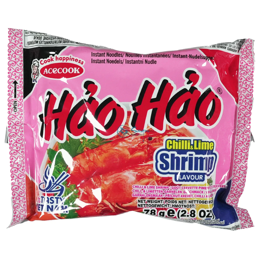 Hao Hao Stir-Fry Noodles with Shrimp, Lemon & Chilli Flavour 78g