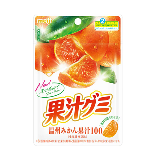 Meiji FRUIT JUICE GUMMY UNSHU MANDARIN ORANGE 54g