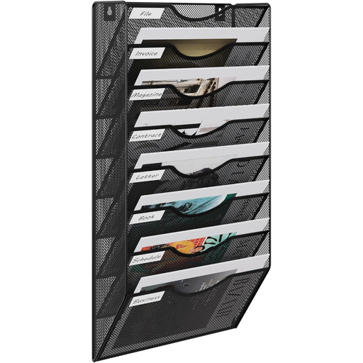 Senhoglb 8 Tier A4 Mesh Wall Pocket File Holder
