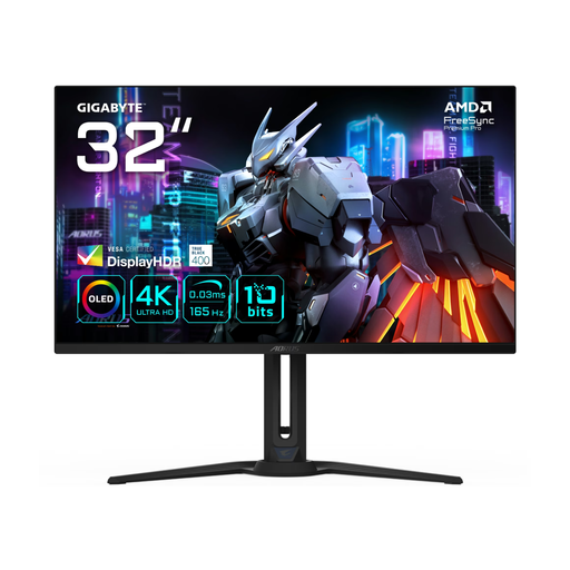 Gigabyte AORUS FO32U Computer Monitor 80cm (31.5") 3840 x 2160Pixels 4K Ultra HD OLED Black