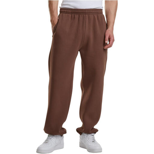 Urban Classics Fluffy Sweatpants in Chocolate Brown