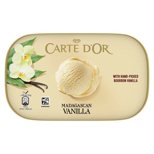 Carte D'Or Madagascan Vanilla Ice Cream Dessert, 900 ml