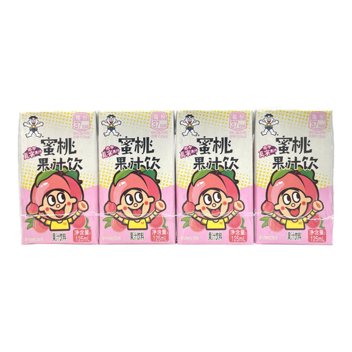 WANT WANT Peach Juice Drink Multipack Box 125ml x 4
